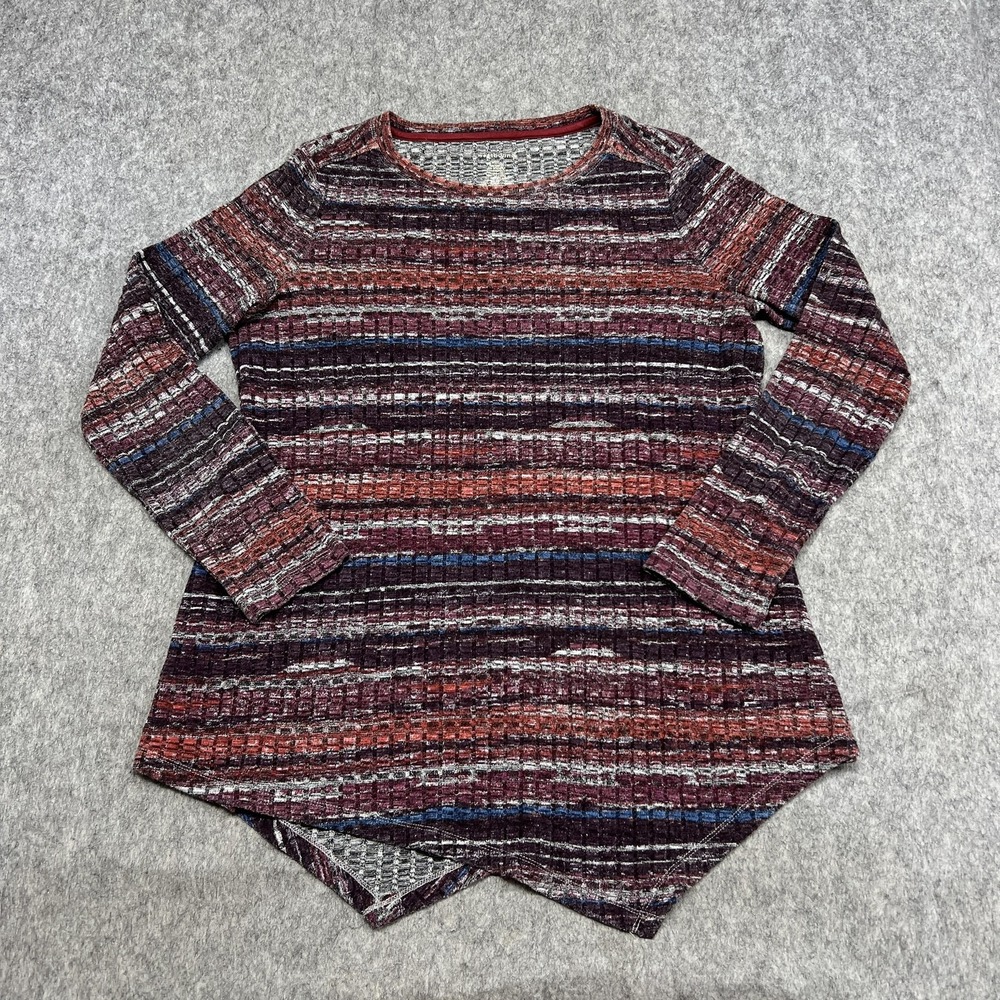 Westbound‎ Shirt Womens M Multicolor Stripe Long Sleeve Asymmetrical Tunic Top